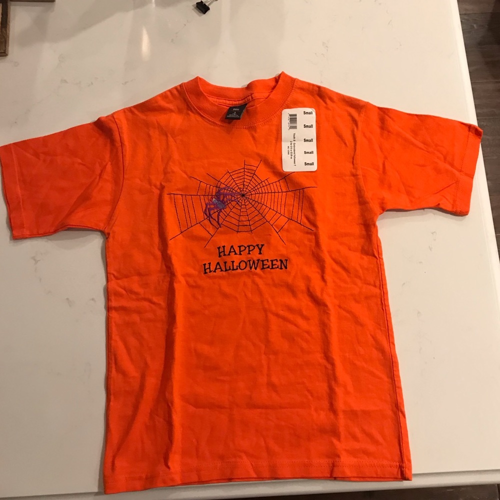 Youth embroidered small Halloween t shirt